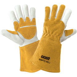 Global Glove Premium Cowhide Welding Gloves with Fleece Lining - 50MTC   (L & XL)